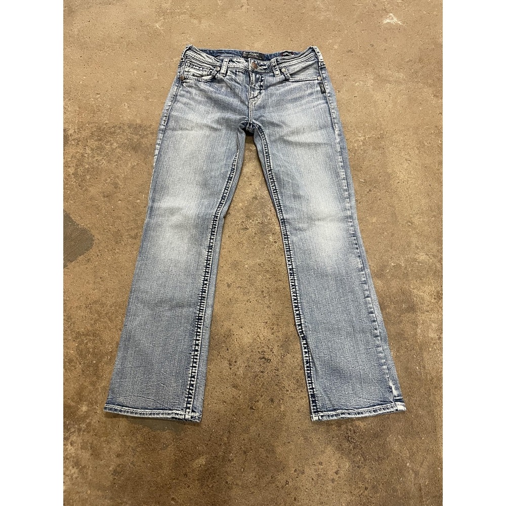 Silver Jeans Co. Jeans Womens W30‎ L31 Light Wash Suki High Baby Bootcut Stretch